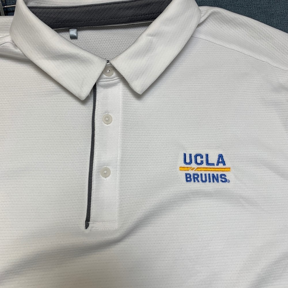 Under Armour Heatgear UCLA Bruins Polo Shirt Mens XL White Basketball Loose Fit - Picture 11 of 16